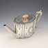 Antique British Silver Plate Drum-Shaped Teapot, circa 1870, W&G Sissons